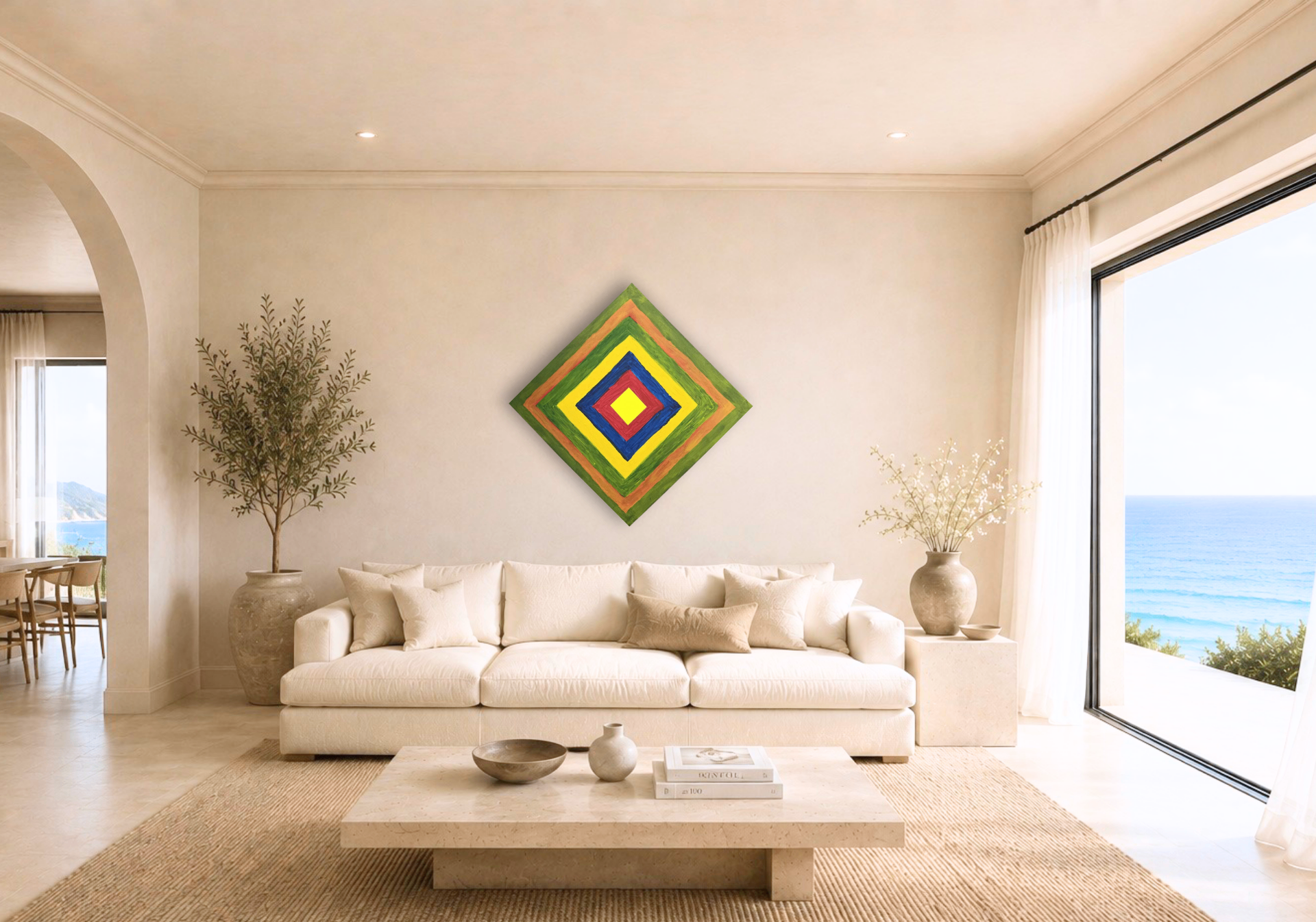 Green Water Canals shown in a room setting