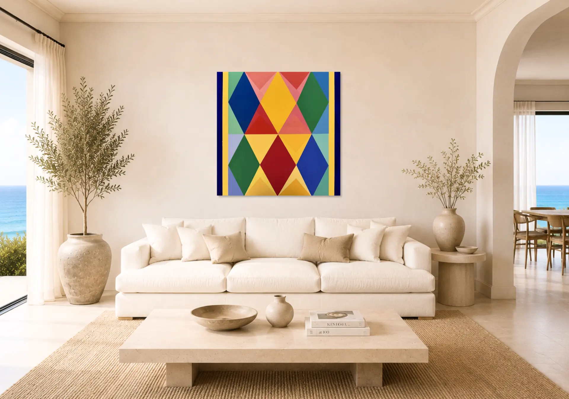 Nine Diamonds shown in a room setting