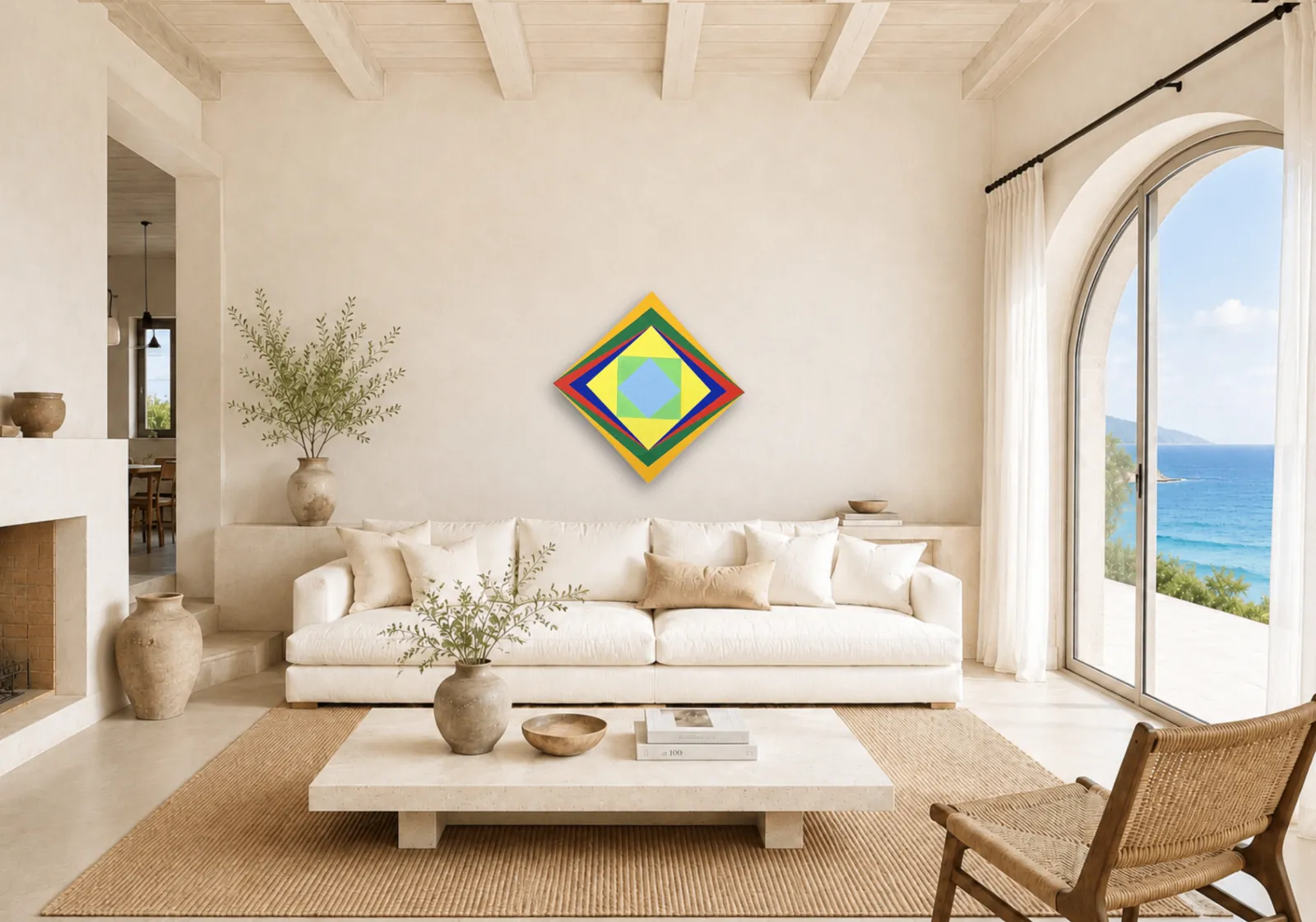 Travel shown in a room setting