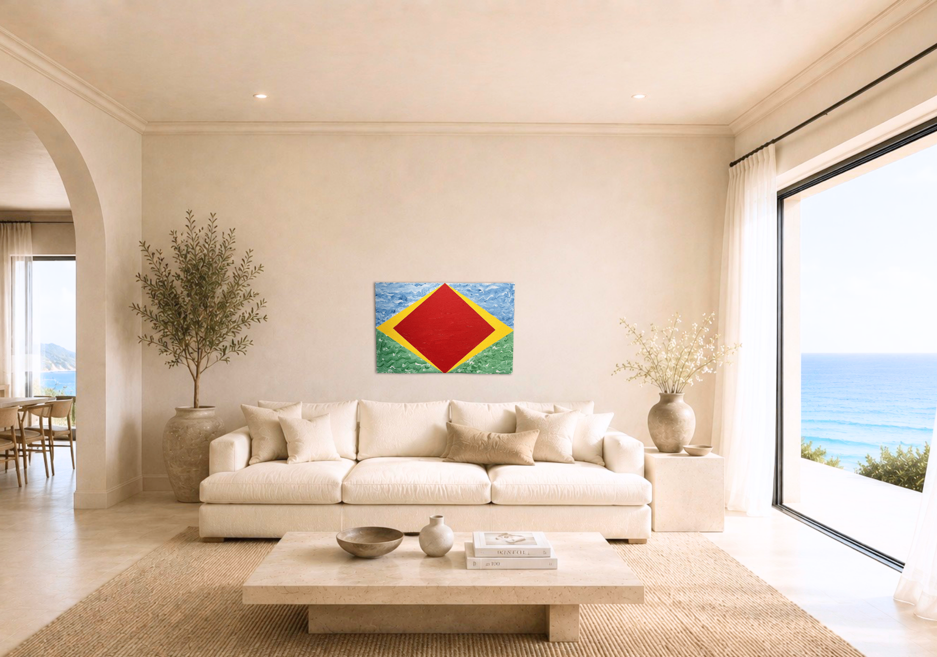 Red Diamond In The Sun shown in a room setting