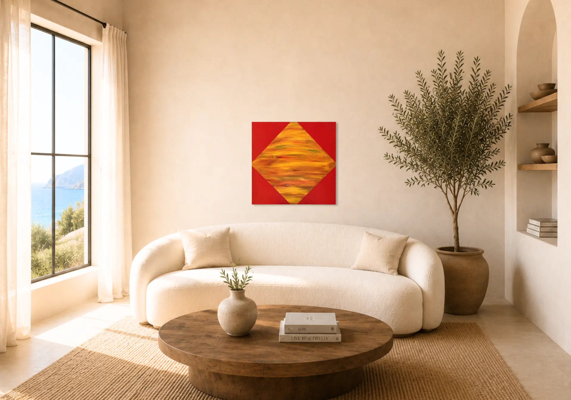 Under The Red Sky shown in a room setting
