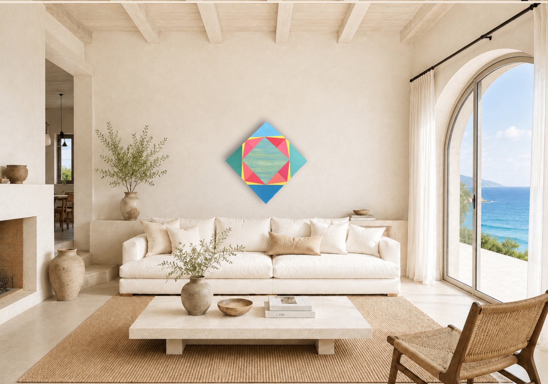 Sunning by the Pool shown in a room setting