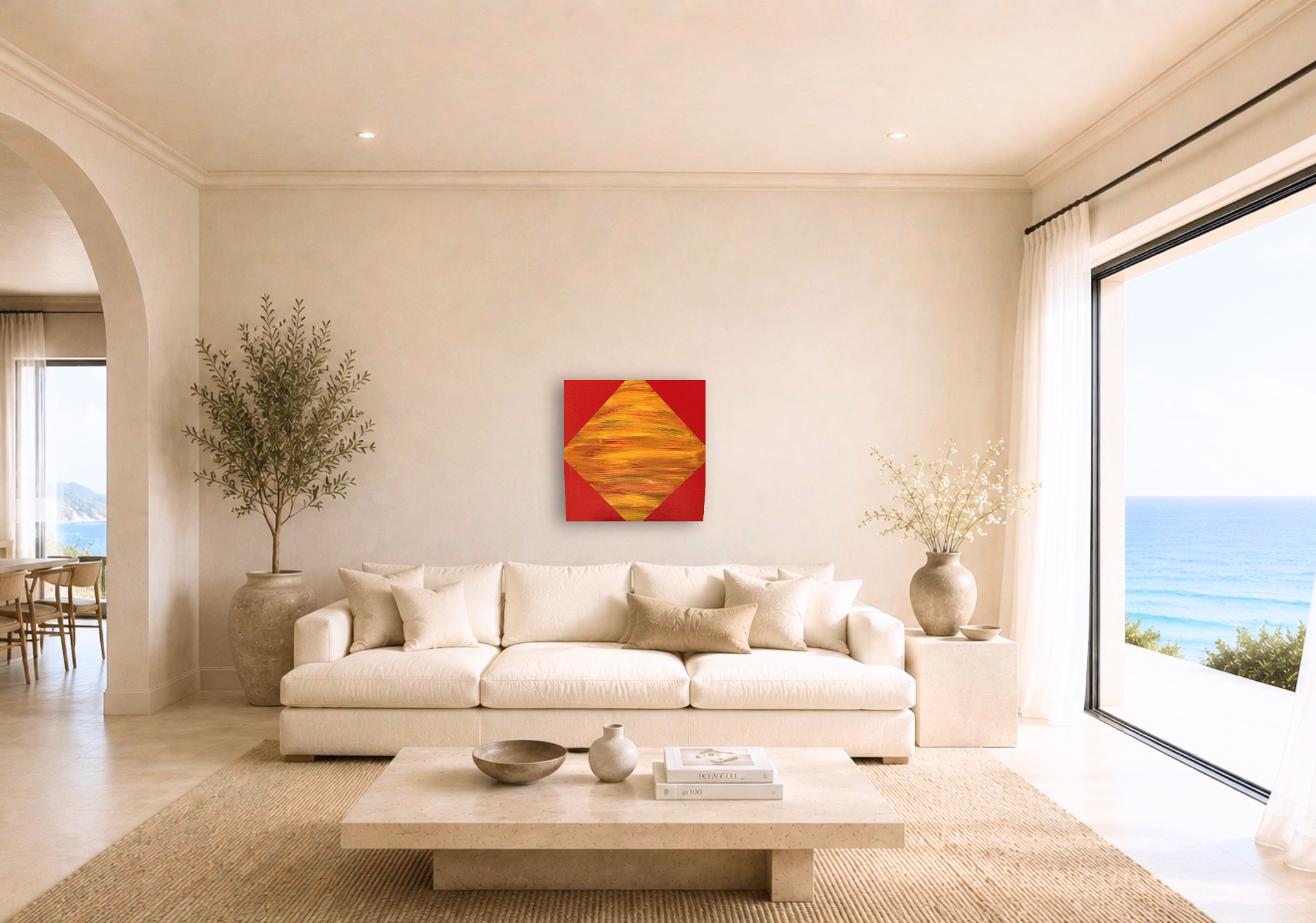 Under The Red Sky shown in a room setting